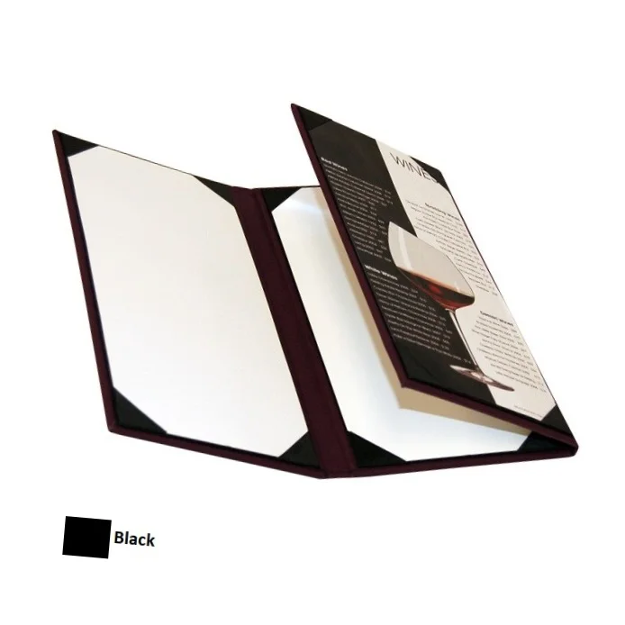 Wholesale restaurant leather menu holder / Best menu card holder book - Genuine Leather