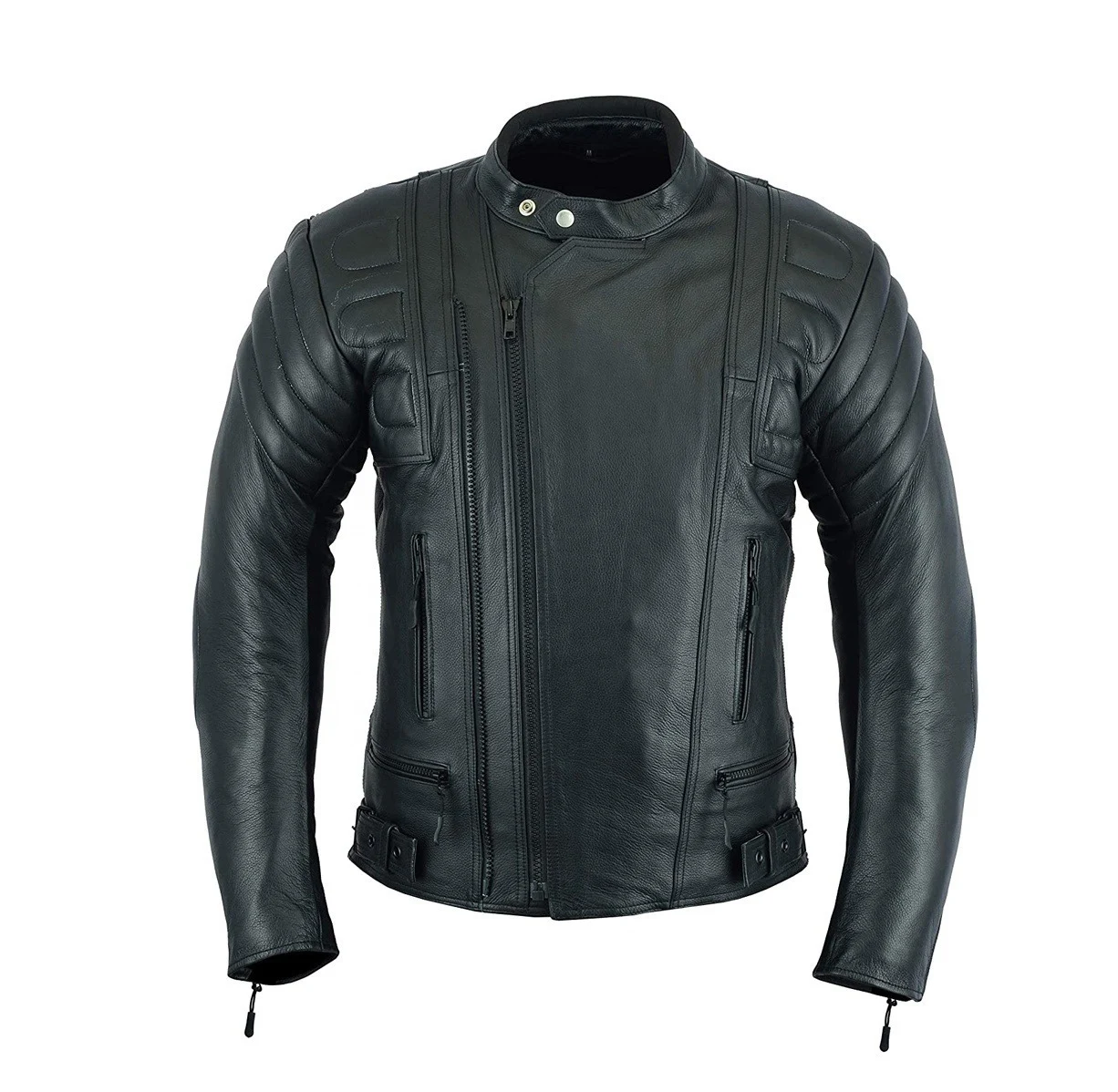 Black Color Men Full Body Motocross Protect Wear Riding Motorbike Protection Racing Leather Jacket