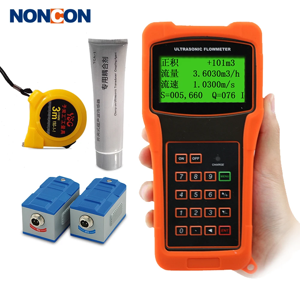 Hot selling  UF2200 handheld clamp type liquid flow meter ultrasonic water sewage clamp on ultrasonic flow meters