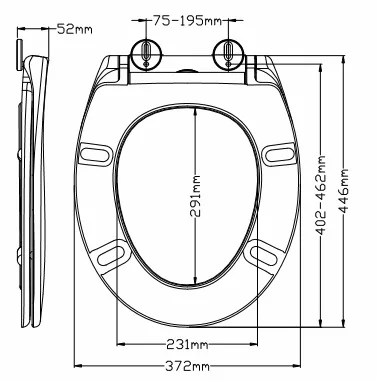 INTOP  economical UF Oval shape Standard soft close Toilet Seat Cover