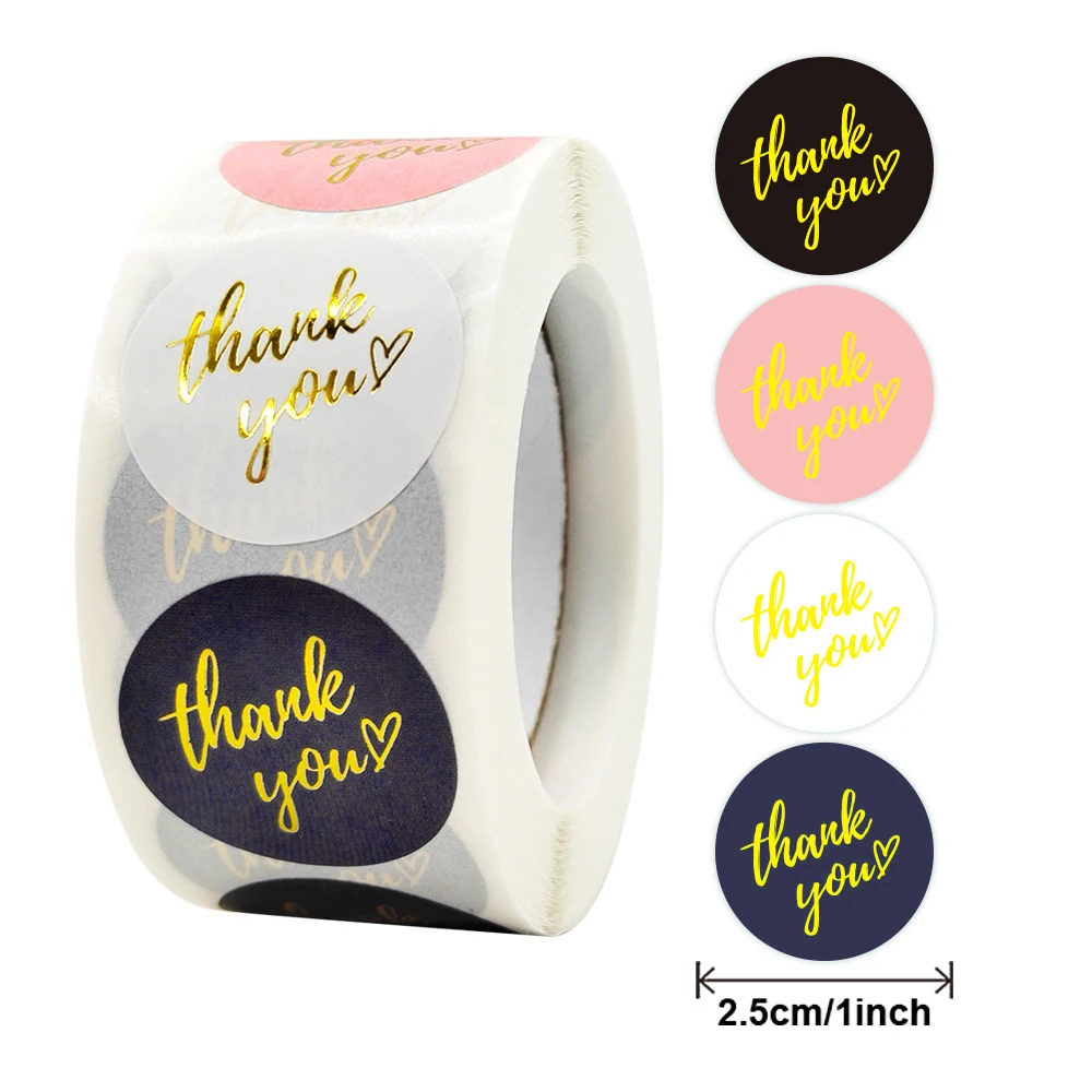 Rose Gold Foil Thank You Thankyou Stickers For Your Purchase Stickers