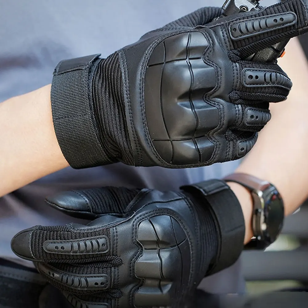 Customized 100% Genuine Cowhide Leather Motorcycle Gloves / New Arrival Men Fashionable Plus Size Motorbike Gloves