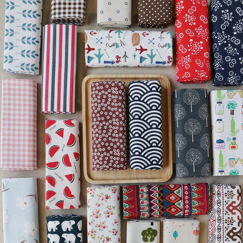 2023 ткань для рубашки из 55% льна и 45% хлопка с принтом