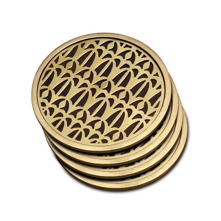 Eco-Friendly Reusable Stainless Steel Coasters for Tea Coffee and Cocktail Glasses Placements For Office Restaurants Hotel