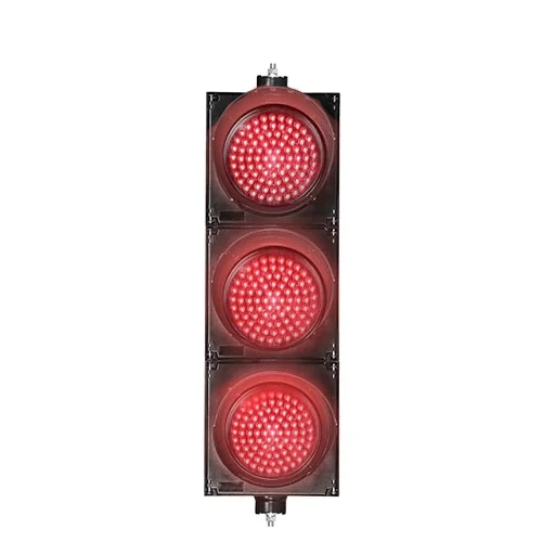 300mm 3 sections red flashing led traffic signal blinking light