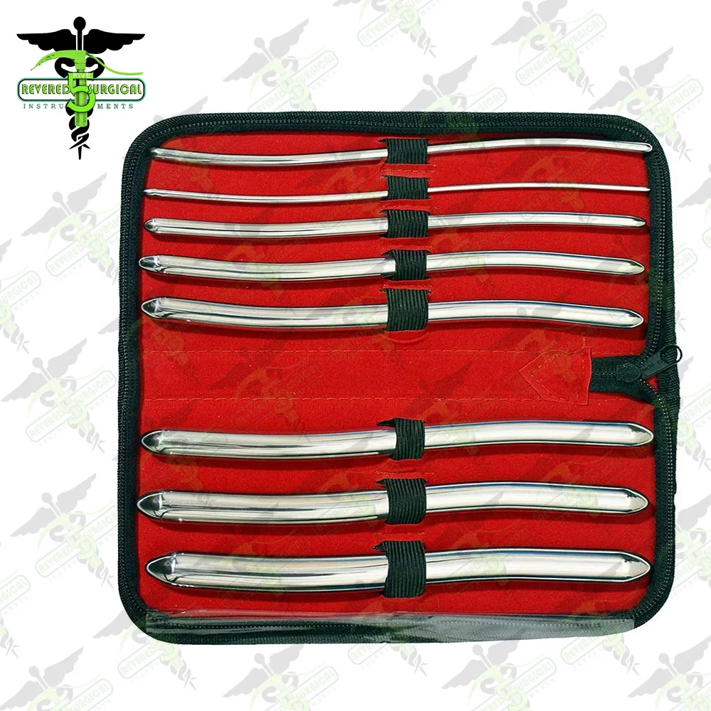 Top High Quality HEGAR DILATOR DOUBLE ENDED SET in LEATHER POUCH Wholesale Price Made by Five Revered Surgical