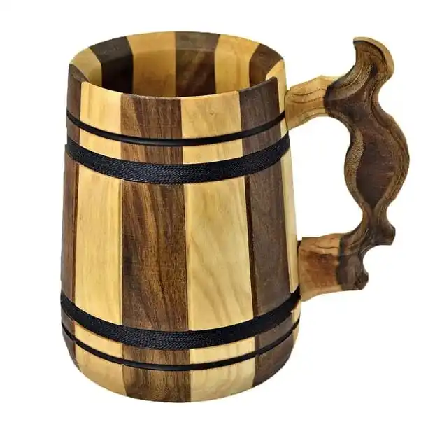 Practical Wooden Drinking Cups Large Capacity Classical Milk Coffee Tea Vaso Handmade Drinking Beer Tea Coffee Mugs