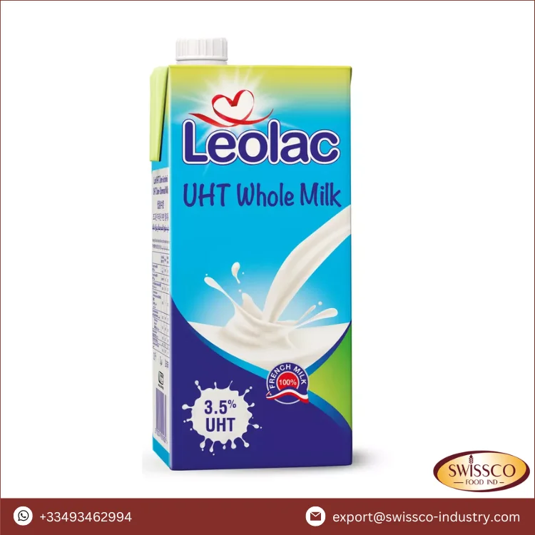 Made in France Good Quality Leolac 1.5% UHT Semi-Skimmed Lactose Free Milk With Screw Opener