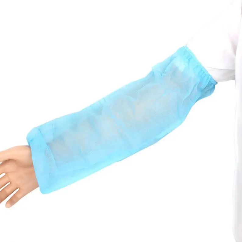 oversleeve on hands Polyethylene Ldpe Plastic Arm Disposable Pe Sleeve Cover With Elastic Cuff