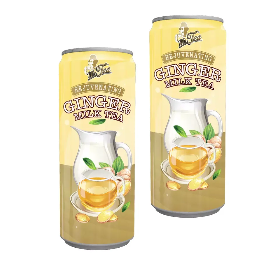 OEM Warm Body Bulk Can Blended Tea Drinks Energize Breakfast MR TEA Ginger Milk Tea 240ml x 24c Made From Malaysia
