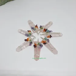 Top Sale Christmas Rose Quartz Pendant Flat Agate Necklace Healing Seven Chakra Tree Pendant Stones Pendant | Buy Jilaniagate