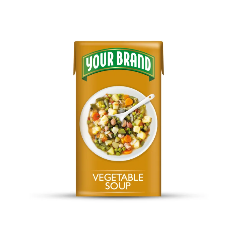 Сделанный в Италии, ваш бренд настраиваемый для собственной торговой марки овощной суп в бумажном картонном кирпиче 12x500 мл 16,9 унций