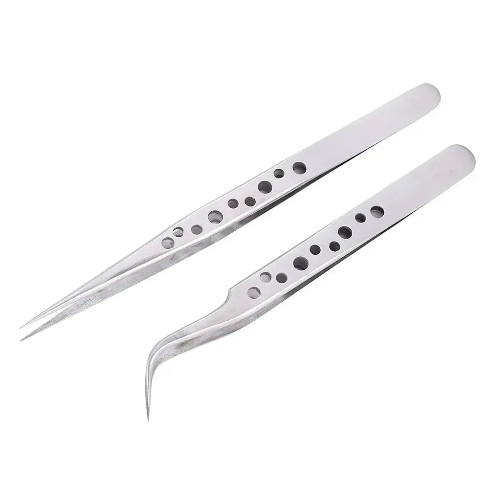 Professional Quality Best Tweezers Set Unique Polished Eyebrow Lash Tweezers with Unique Pointed Tip High Quality Beauty Tool
