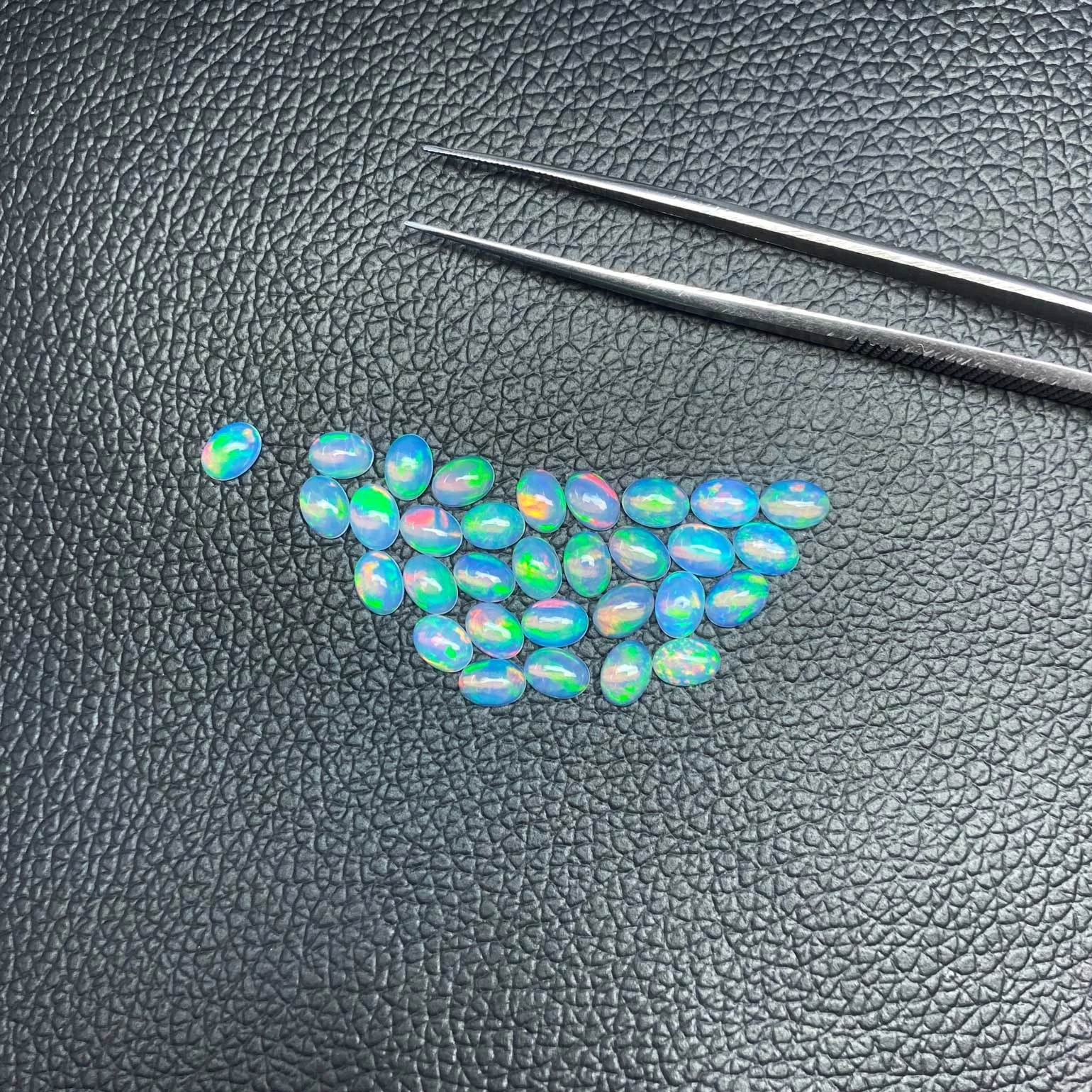 3mm 5mm Natural White Ethiopian Opal Stone Cabochon Oval Fire Play Gemstone Buy Online Now At Wholesale Price From Supplier Shop