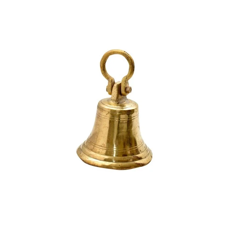 Best seller small brass hanging bell for sale multipurpose brass wind chime bell for church Indian style