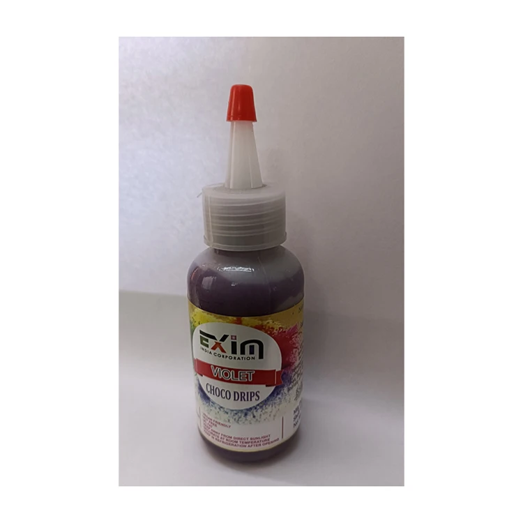 Manufacturing Highest Quality Cake Decoration Usage Food Grade Thick Gel Violet Color Choco Drips