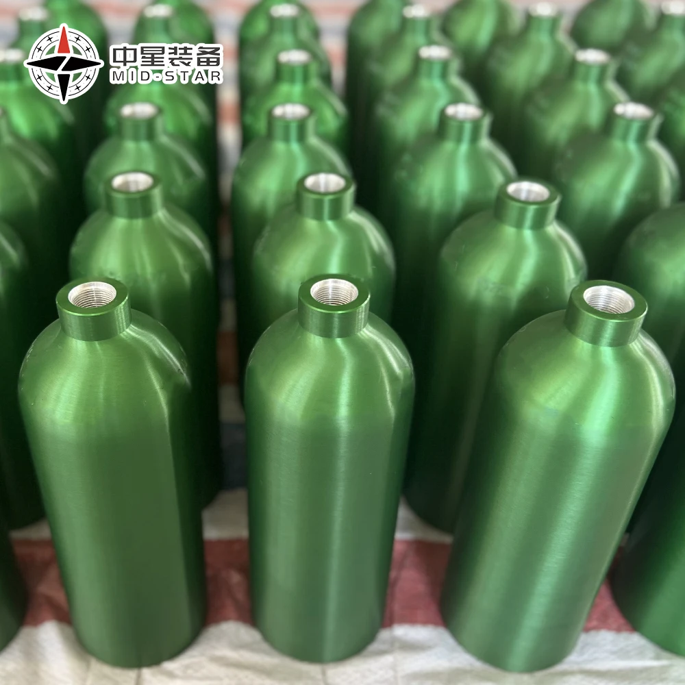 Multipurpose 0.6Lto 8L CE Industrial Specialty Seamless Aluminum Nitrogen Gas Cylinder Professional Supplier