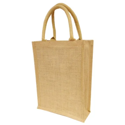 Natural Burlap Reusable Grocery Shopping Bridesmaid Online Wholesale Packing Tote Jute Bag