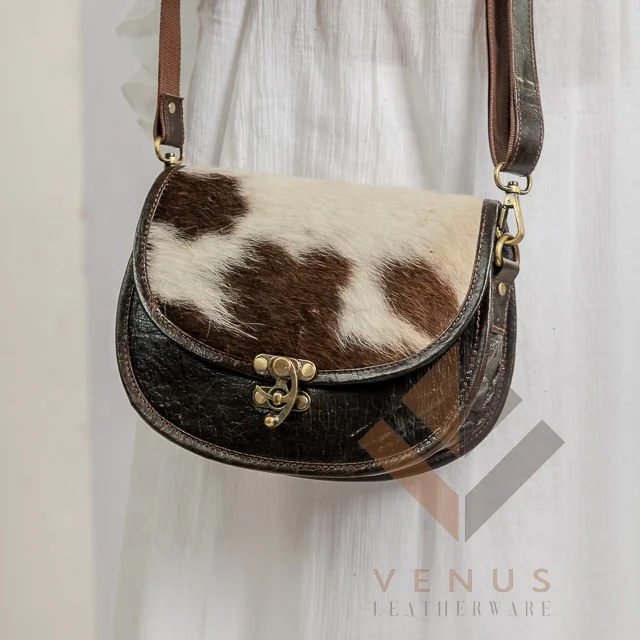 Wallet Clutch Cow Hair Brown Cow hide calf cowhide bag purse leather handbags purses money rabit fur bag Purse