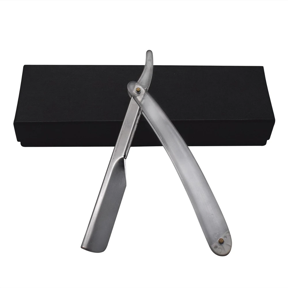 Best  Quality Stainless Steel Barbershop Shaving Disposable Razor With Folding Plastic Handle