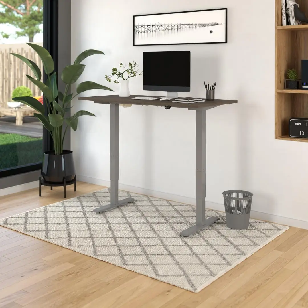 2022 Latest 3 Stage Economical Office furniture Automatic Electric Height Adjustable Standing desk Dual Motor Sit Stand Desk