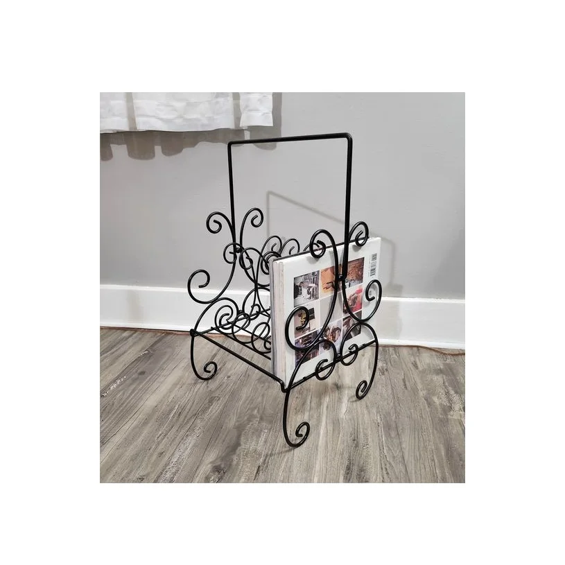Hot Sales Classic Library Factory Price Bookshelf Design Iron Metal Leather Magazine Rack Holder Newspaper Rack