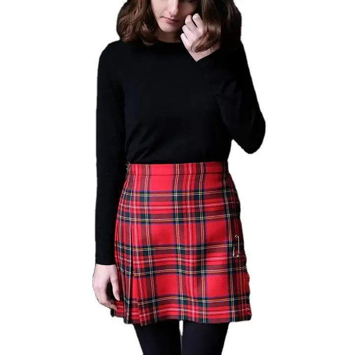 Adults Size Scottish Tartan Mini Skirts High Quality Cotton Made Top Selling Adjustable Size Mini Skirts