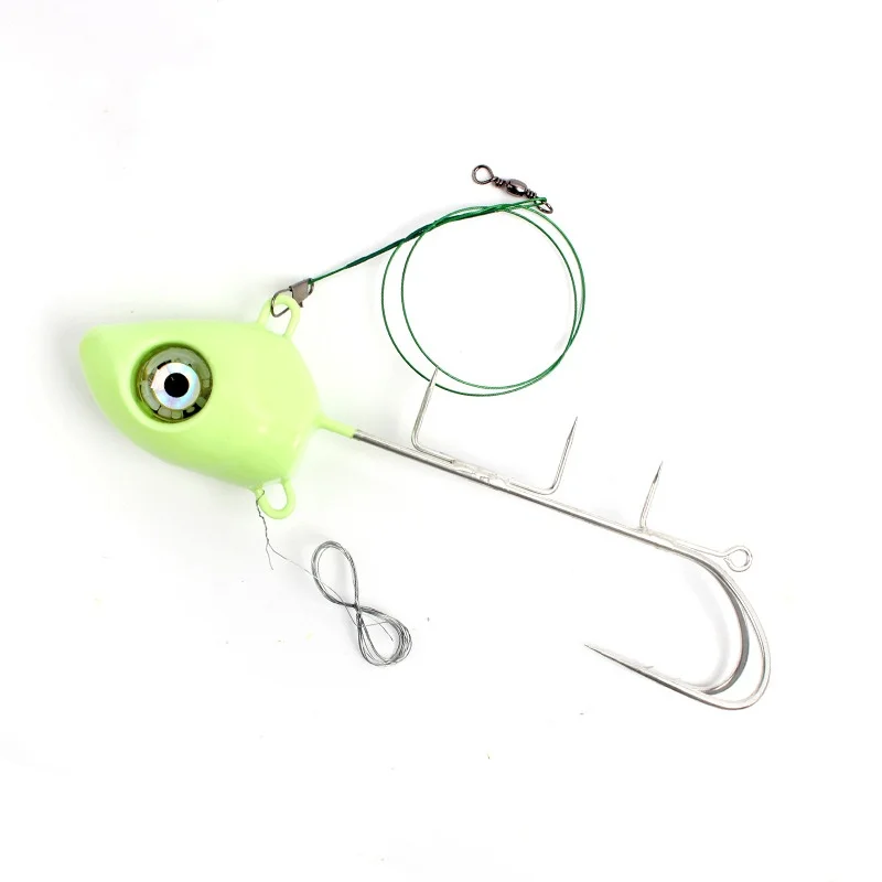 150-250g Electronic LED Luminous jig head Hooks Squid Fishing Hooks with Hook and Lead Fishing Line for Deep Sea
