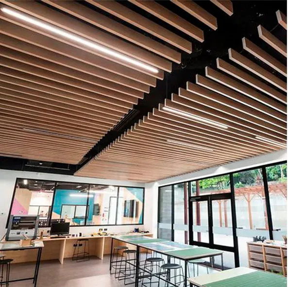 Modern Sound Absorb Ceil Covers Acoustic Material Baffle Metal Ceiling Suspended Aluminum Decor Stretch Ceiling