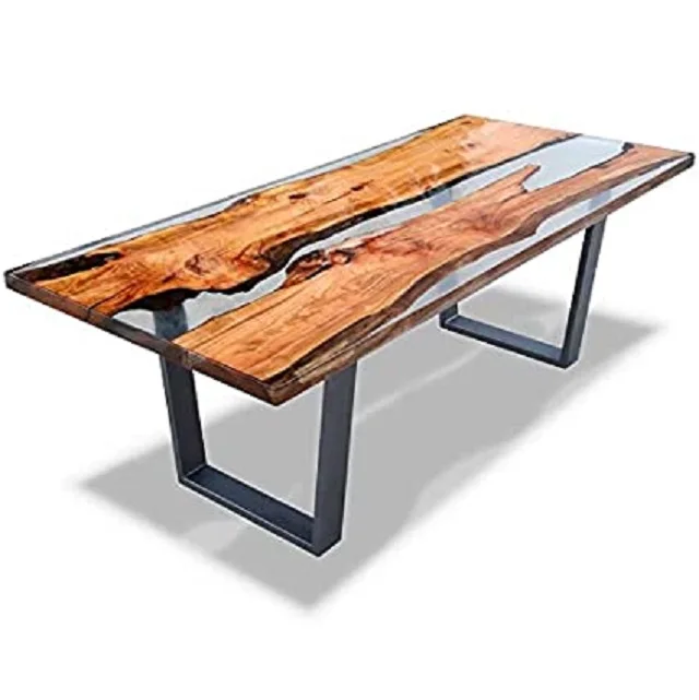 Factory Direct Whole Sale Wooden Epoxy Coffee Table Living Room Tea Table Desk Household Essential Dining Table For Restaurant