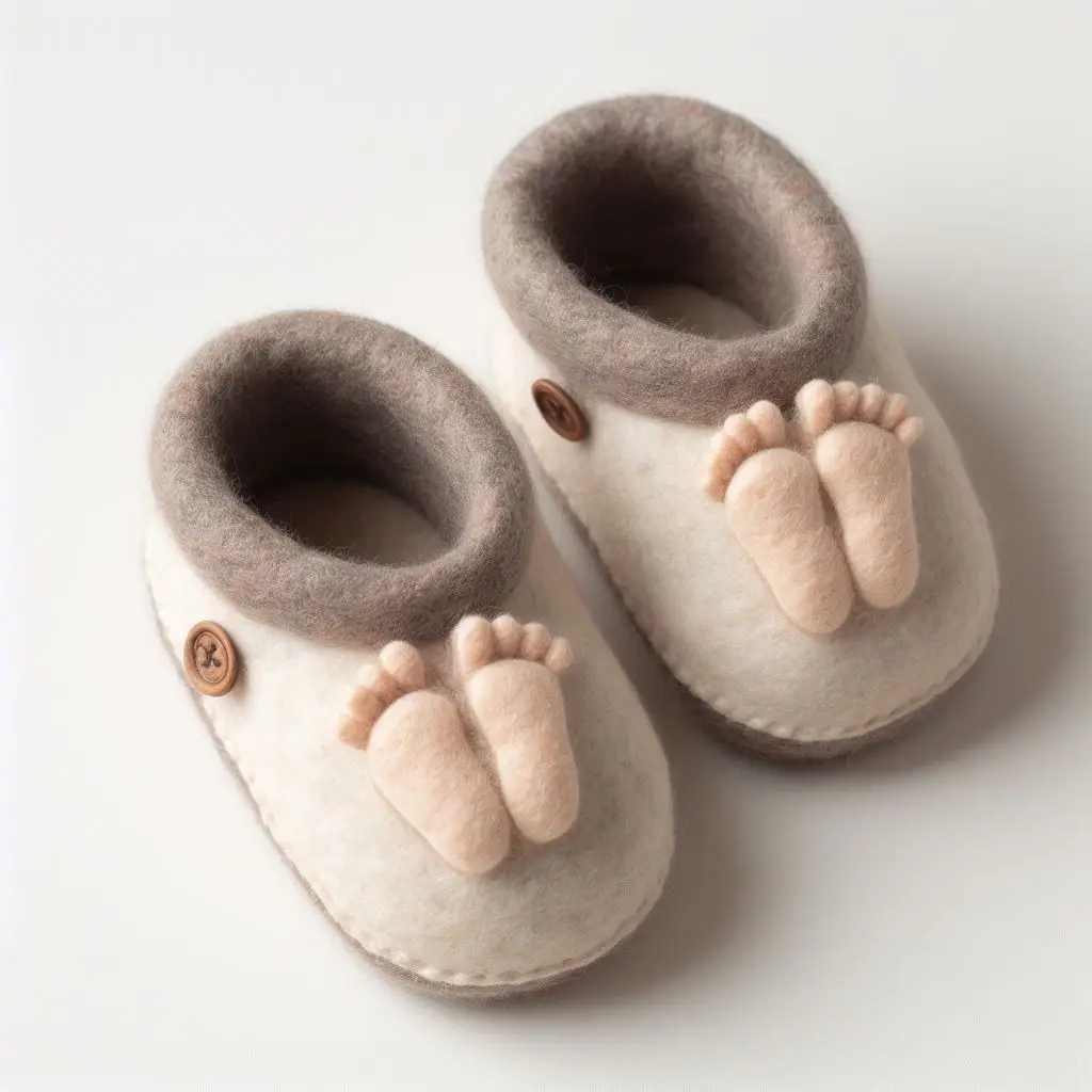 Felt Child Shoes: Natural Wool Footwear for Kids Eco-Friendly and Ethical Felt Child Shoes