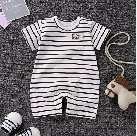 custom made snap button Baby Onesie 100% Cotton Wholesales New Born Baby Clothes unisex  Baby Rompers