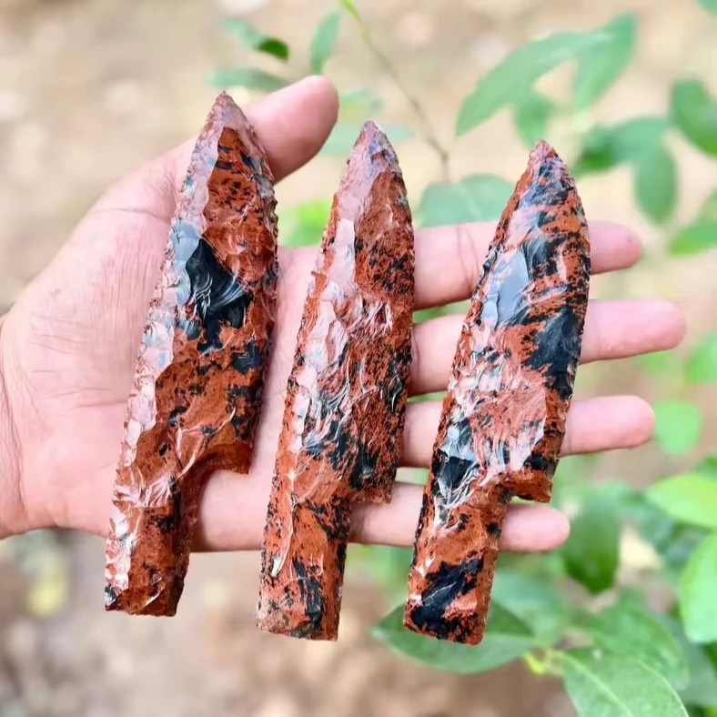 Black Obsidian Knife Flint Kanpping Flaked Notched Fantasy Blade Wicca Gift Remove Negativity Knife Athame Hand Carved Daggers