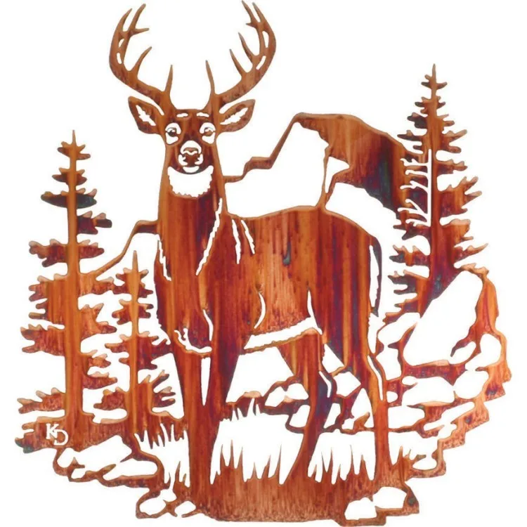 Modern Nature Style corten steel rusty metal garden ornaments for Garden Art Ideas