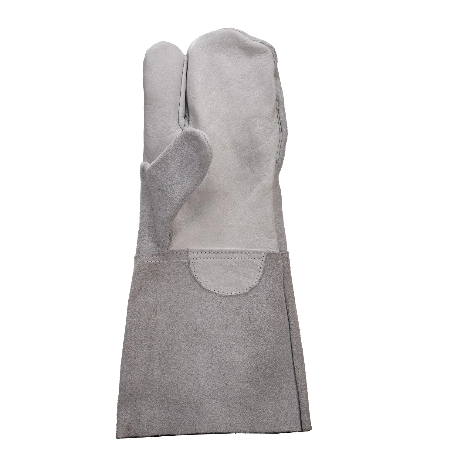 Palm Split Leather Grey/Blue Glove Wear Cut and Tear Resistant Heavy Duty Industrial Cotton Comfort Fit For Machine Handling
