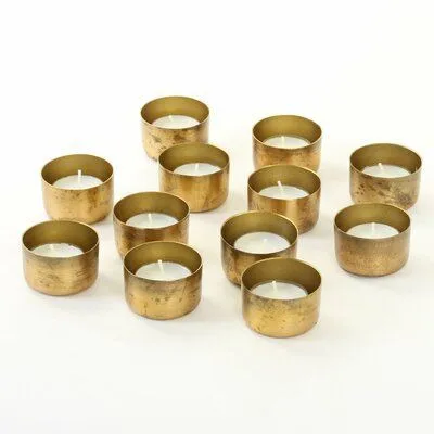 High Quality Decorative Set Of 3 Metal Aluminium Cast Oval Shape Design Embossed Mini Tea Light Cup Holder Gold For Table Decor