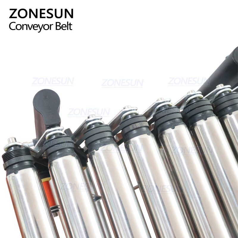 ZONESUN ZS-FCV600 Automatic Powered Flexible V-ribbed Telescopic Roller Expendable Conveyor For Paper Carton Boxes