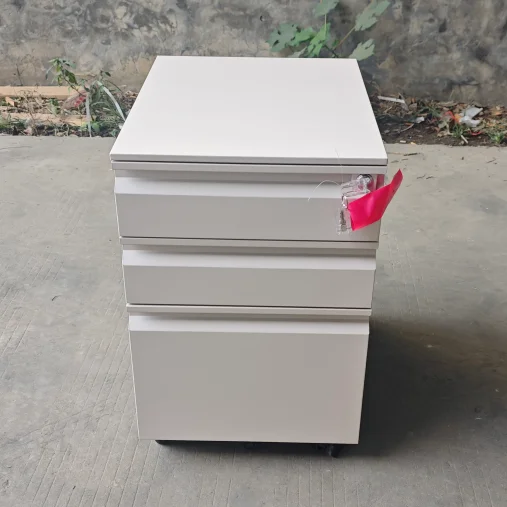 Commercial Office Furniture A4 File Steel Moving Pedestal Iron 3 Drawer Mobile Filing Cabinet Metal Key Lock Storage Cabinet