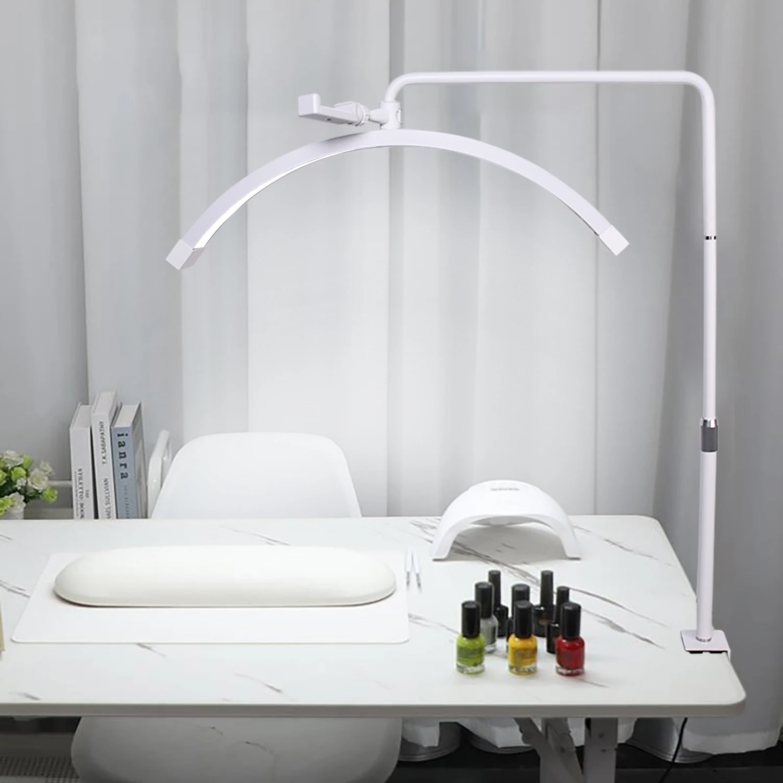 25inch 40W Clip-on Nail Desk Lamp LED Manicure Lamp Desktop Light t for Tattoo Salon Nail LED Table Moon Lamp With Rhinestones