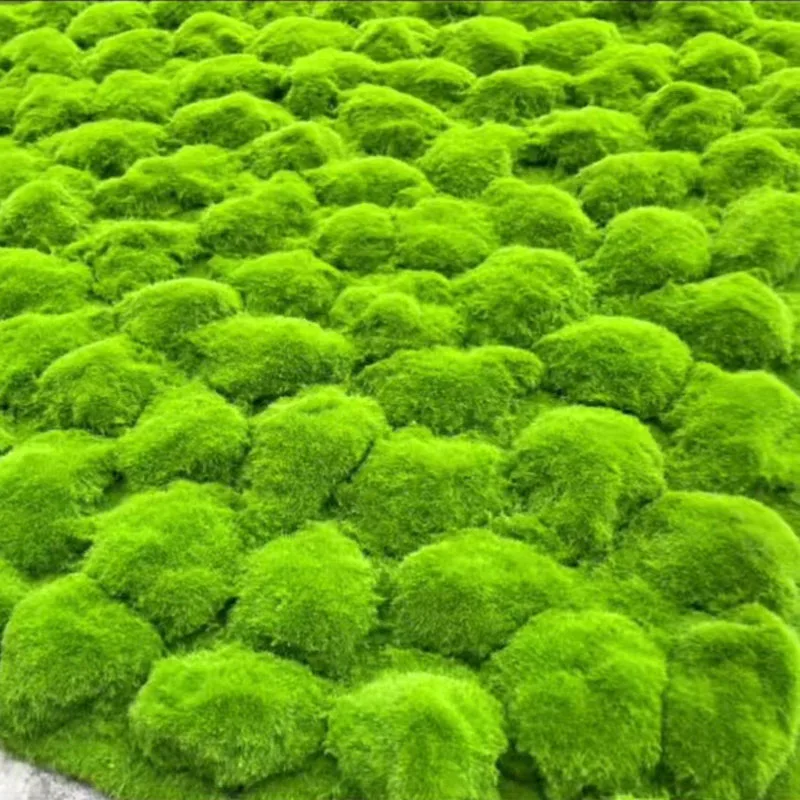 High Quality Artificial Moss Wall Panel Fake Stone Moss Wall Art Faux Moss Grass Carpet Green Plant For Home Decor