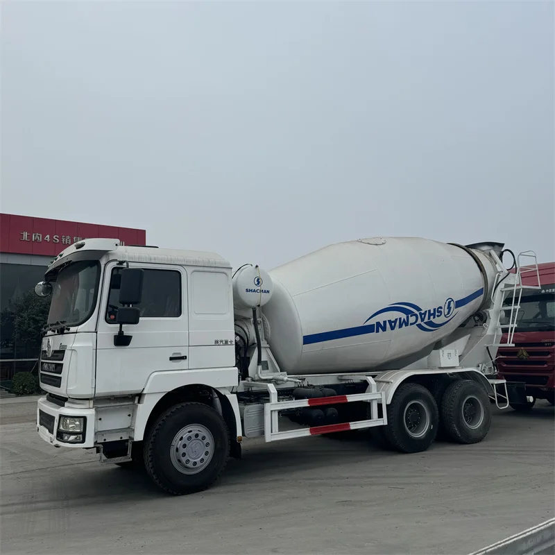 Used Delong mixing tank truck 12 cubic meter cement mixing tank 10 wheel commercial mixing transport vehicle