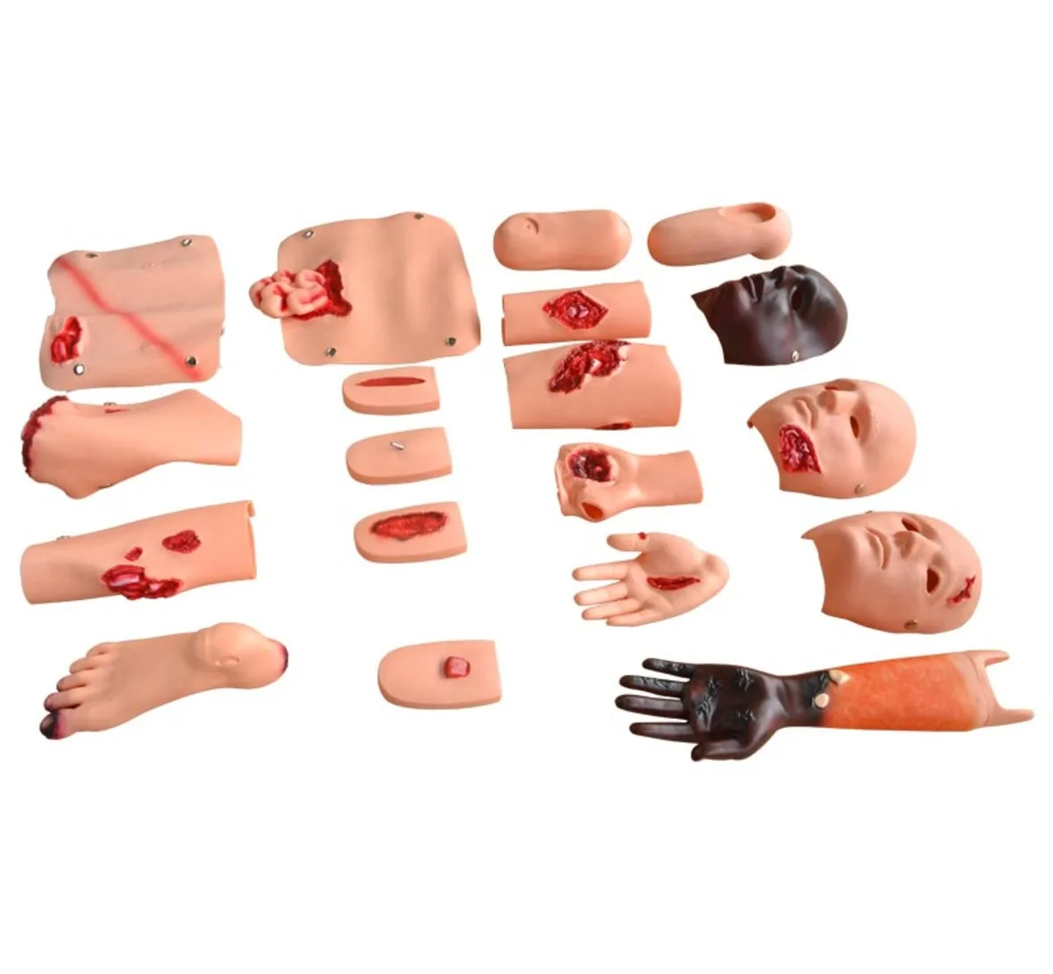 Улучшенная медицинская тренировка для оказания первой помощи, 19 деталей, симулятор, уход за ранами, обучающая Модель аксессуаров для травм