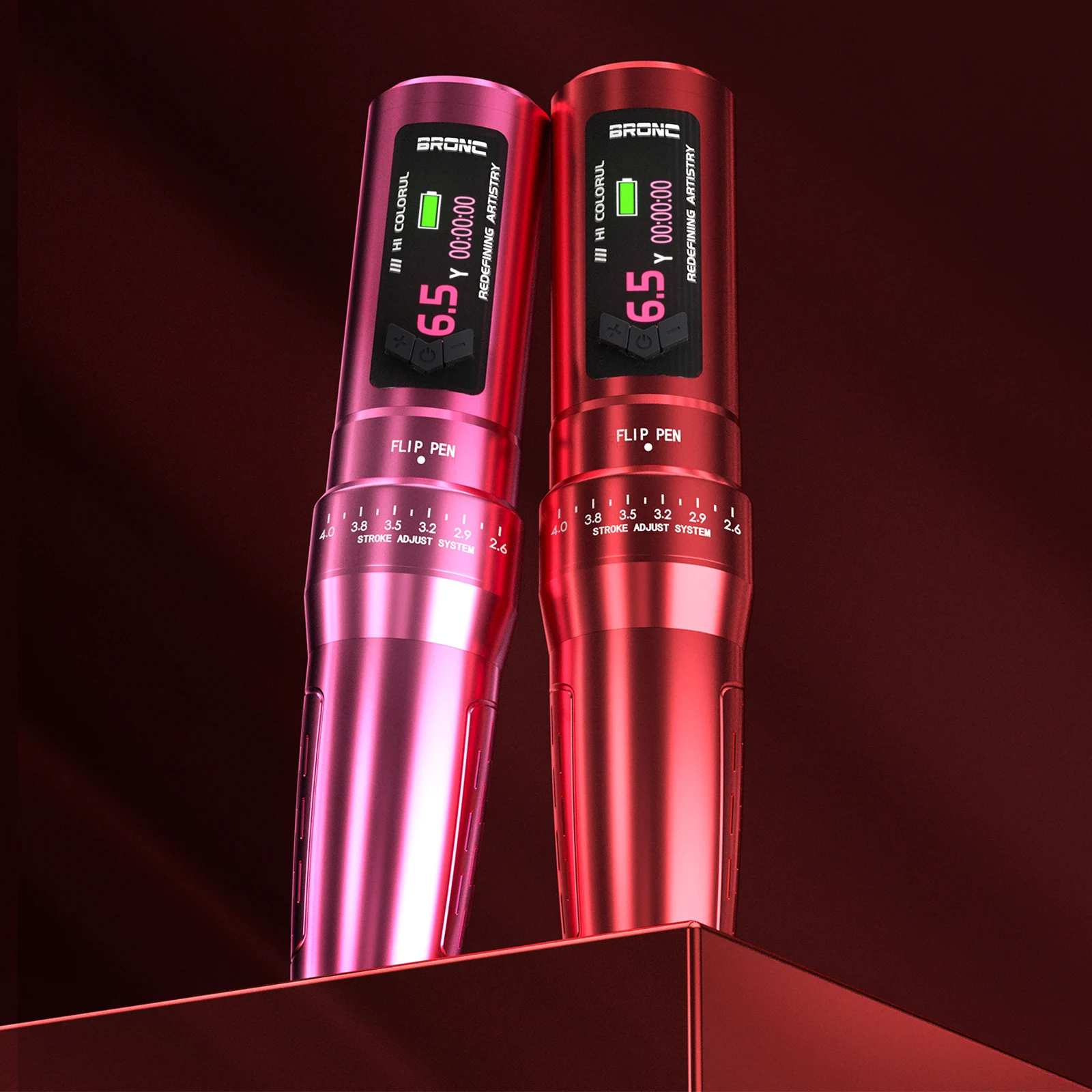 MICEYA 2 Battery Adjustable Stroke PMU Machine Custom Wireless PMU Permanent Makeup Machine for SMP and Tattoo