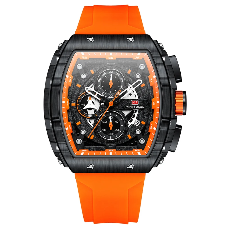 Watch Mini Focus 0399 montre sport homme 3atm waterproof  luminous silicone quartz watch silicone quartz watch