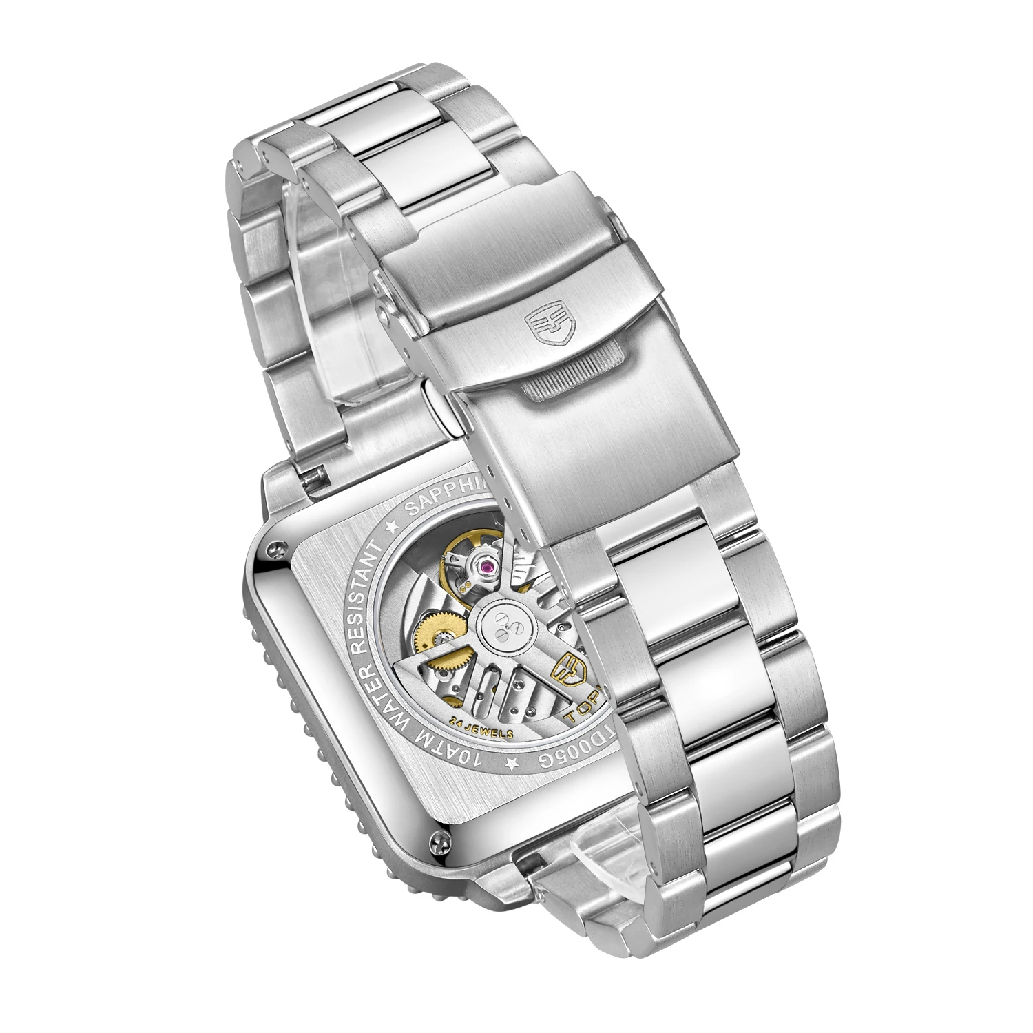 Wholesale Top Brand Luxury Custom Logo Automatic Movement Watch All Solid Stainless Steel Mens Mechanical Watches For Men