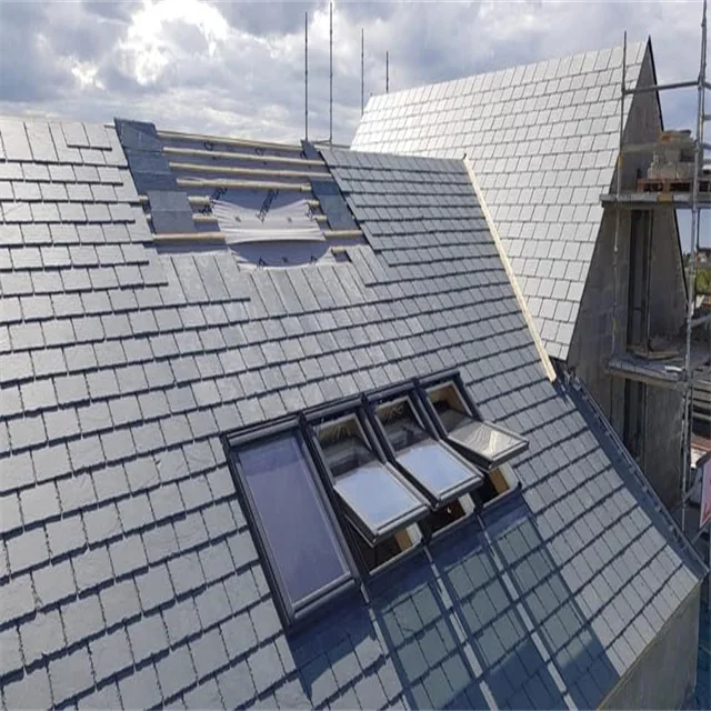 Unfading Color Good Quality Natural Black Color Slate Roofing Tile