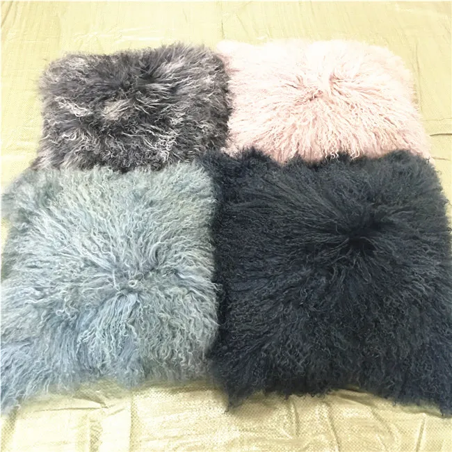 Luxurious Sheep Skin Cushion Cover Soft Wool