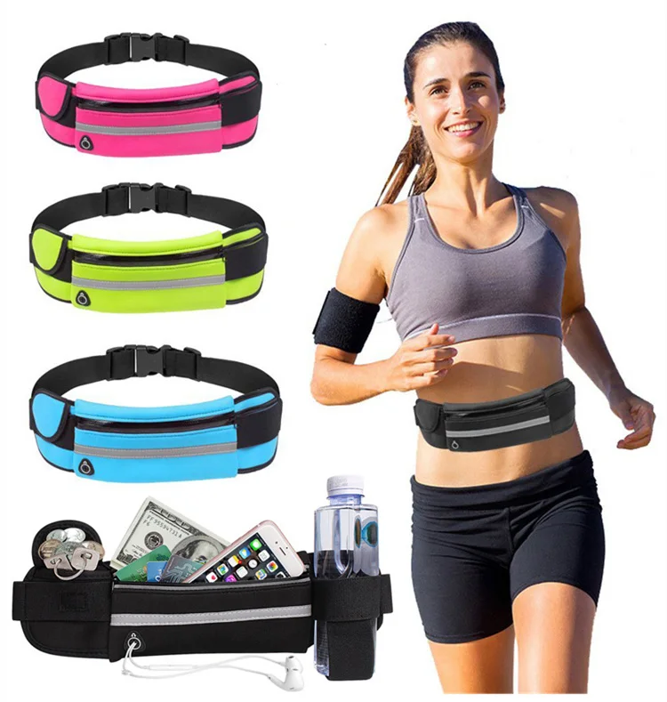 Shopify Sourcing Agent 2024 Outdoor Waterproof Running Sports Fanny Pack Waist Bag With Mobile Phone Case Jogging Fitness