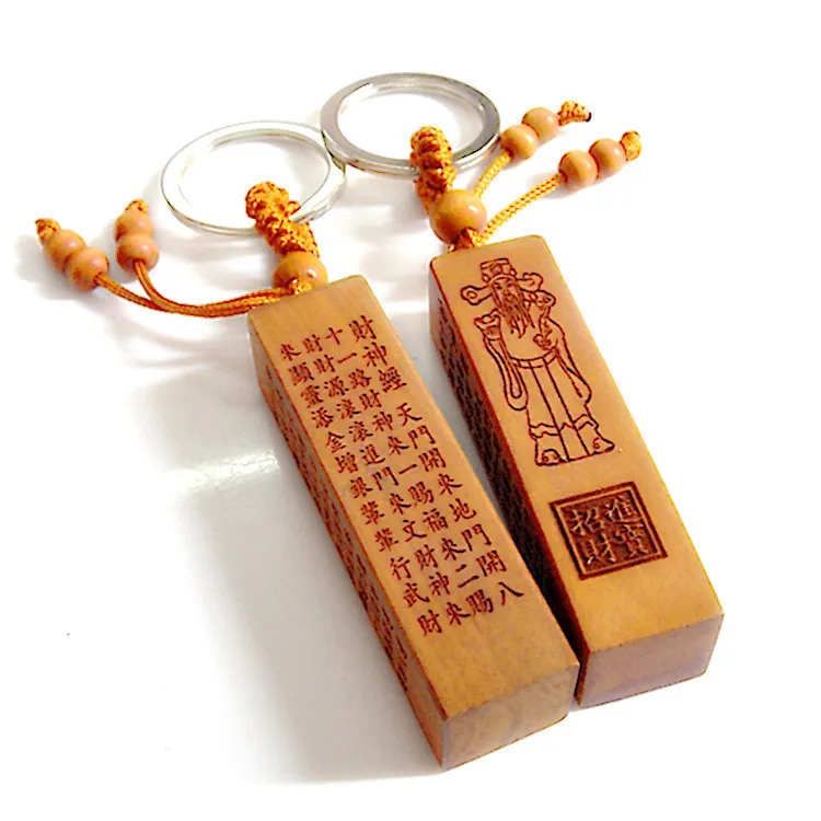 New product ecofriendly Custom Logo wood nfl keychains Wooden motel key chains blank Wood gift DIY keychain for crafts