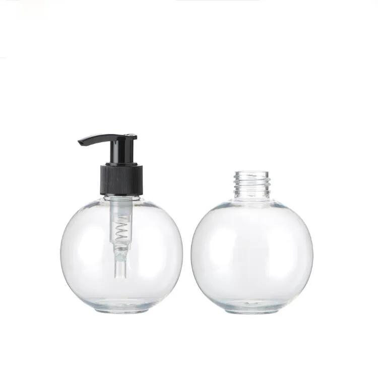 Empty Food Grade 300ml PET Plastic Juice Bottle Popular Ball Shape Jelly Bottle Wholesaler